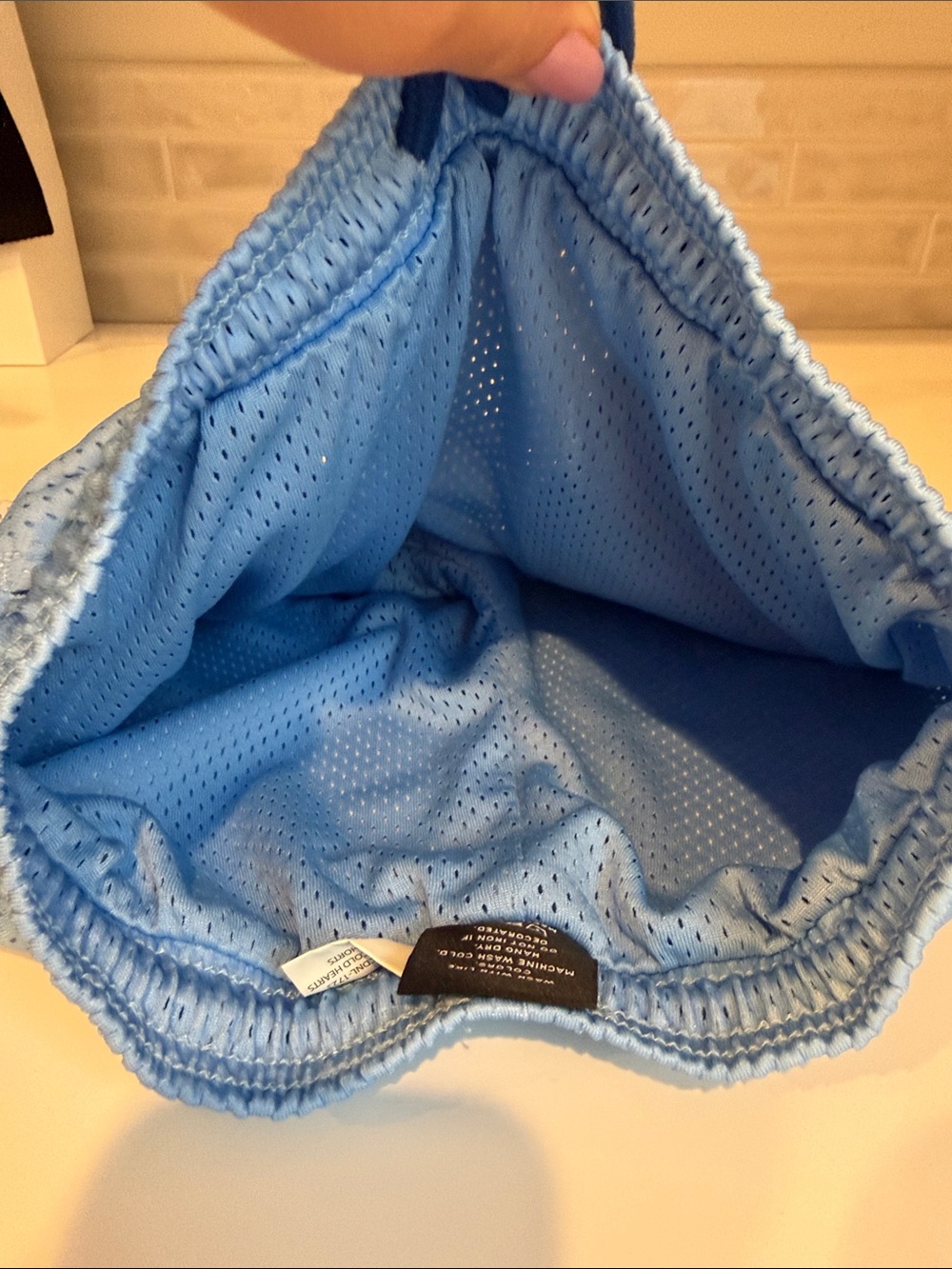 Light Blue Boys' Athletic Mesh Shorts - Picture 9 of 9